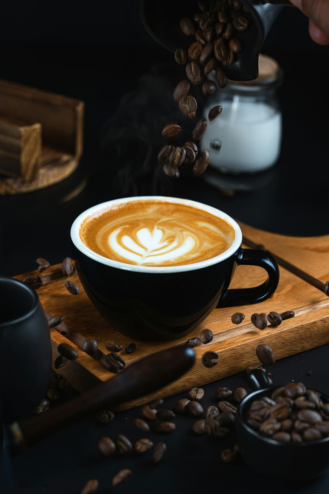 a cup of coffee on a table