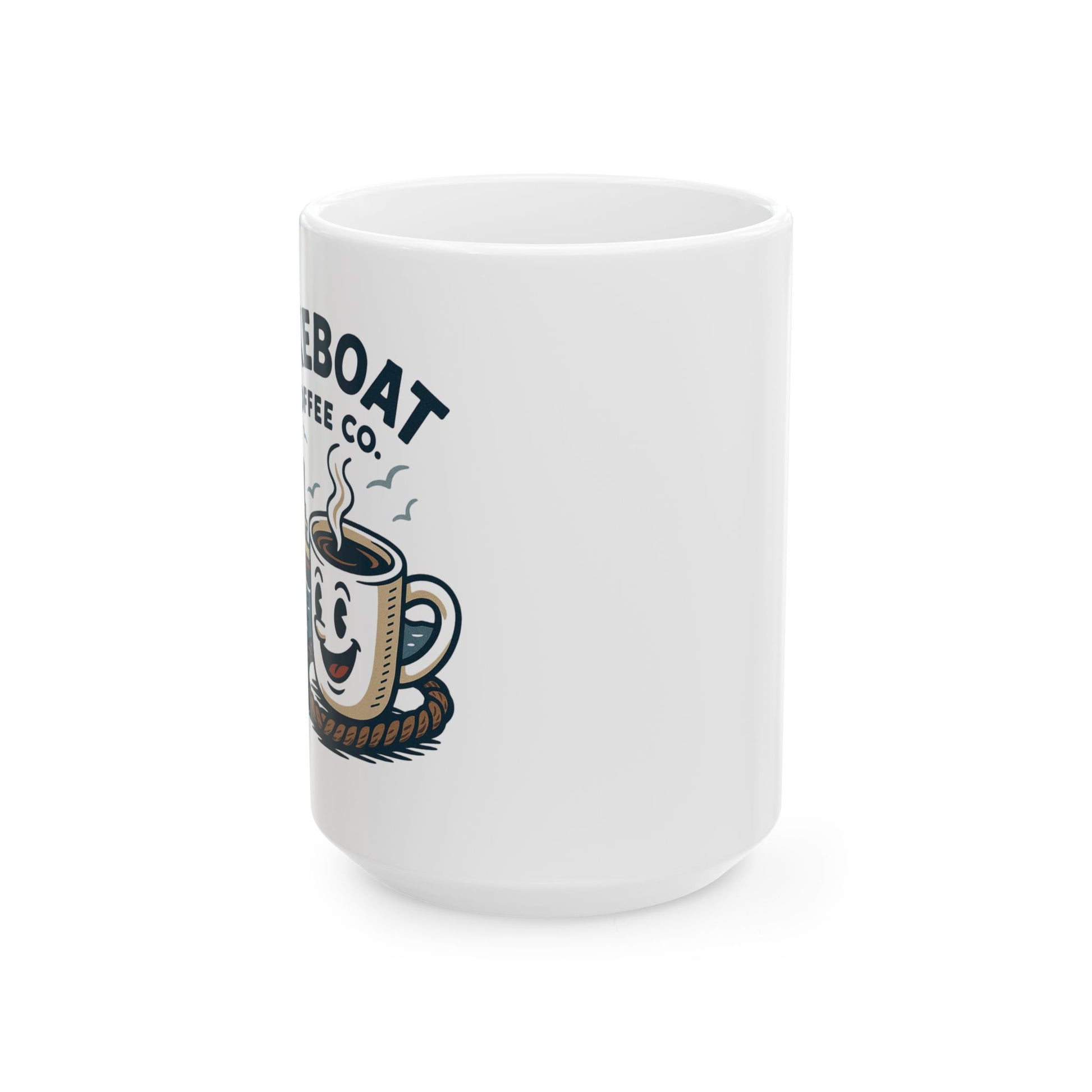 Coffee Mug — Vintage Sailboat Coffee Co. Logo Ceramic Mug (11oz & 15oz)