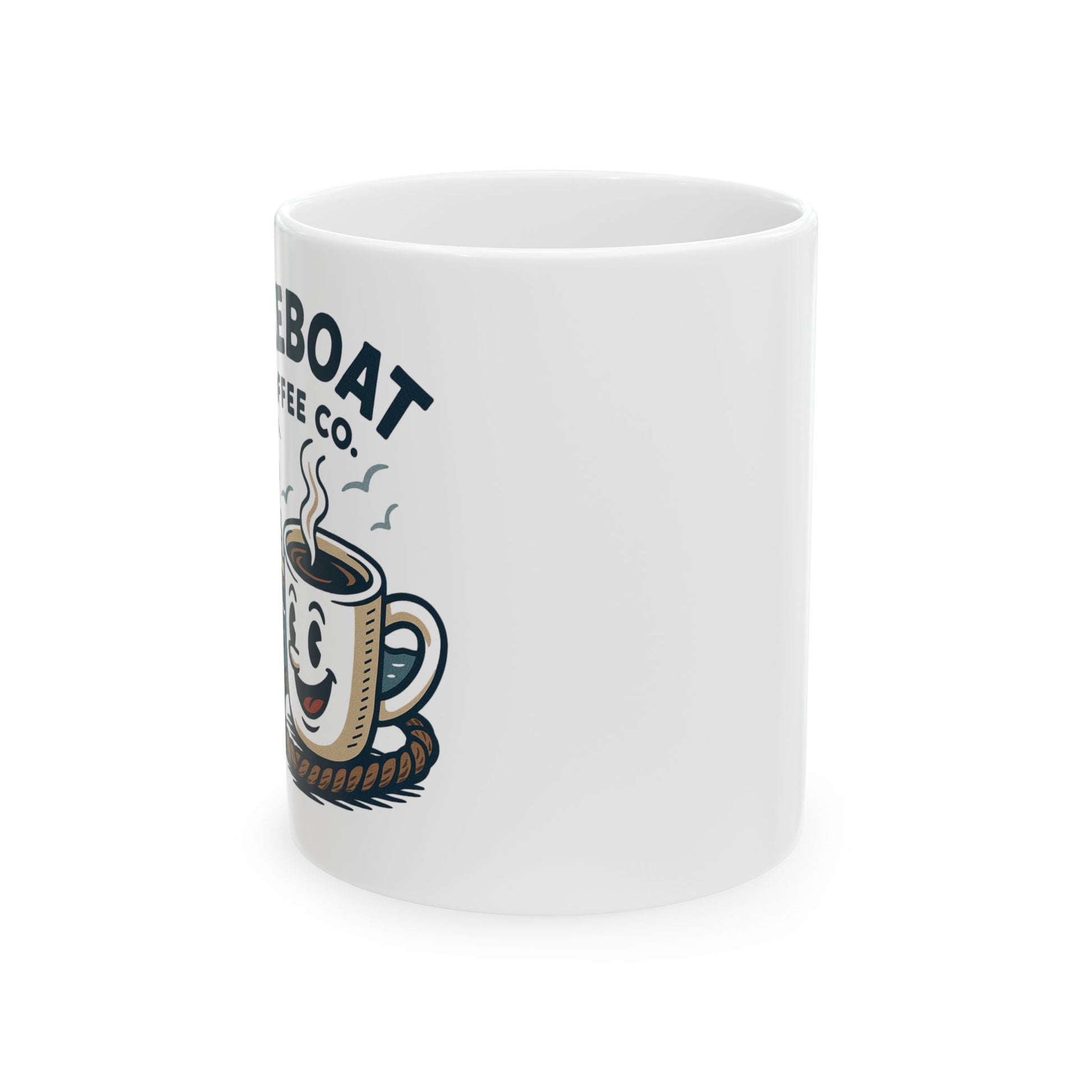 Coffee Mug — Vintage Sailboat Coffee Co. Logo Ceramic Mug (11oz & 15oz)