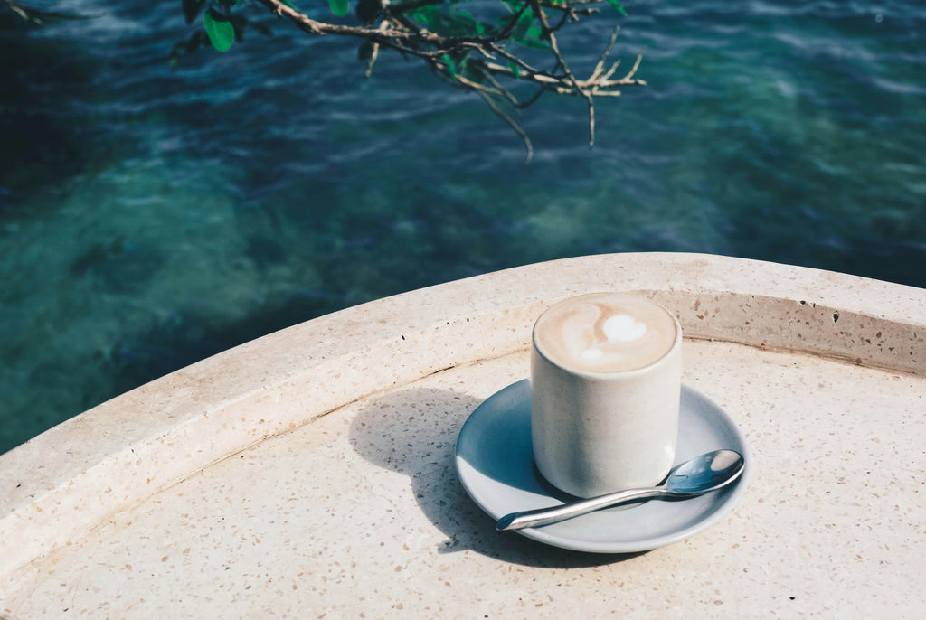 Bali Blue Coffee: A smooth, chocolatey medium-dark roast, grown in the volcanic highlands of Kintamani, Bali. Rich, bold, and full of adventure.